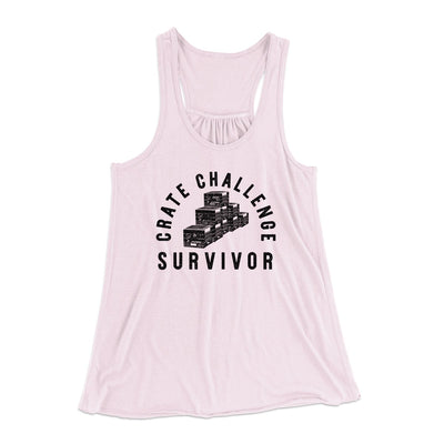 Crate Challenge Survivor 2021 Funny Women's Flowey Tank Top Soft Pink | Funny Shirt from Famous In Real Life
