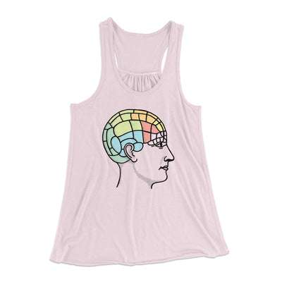 Phrenology Chart Women's Flowey Tank Top Soft Pink | Funny Shirt from Famous In Real Life