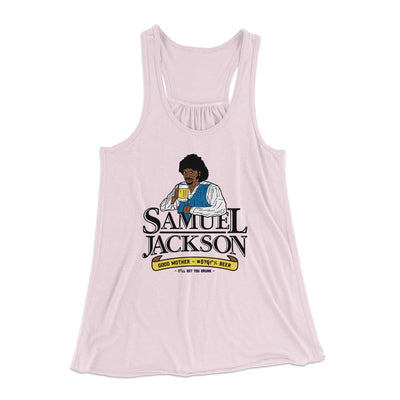Samuel L. Jackson Women's Flowey Tank Top Soft Pink | Funny Shirt from Famous In Real Life