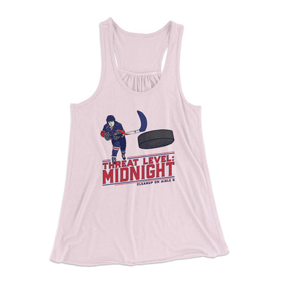 Threat Level: Midnight Women's Flowey Tank Top Soft Pink | Funny Shirt from Famous In Real Life