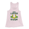 Zero Lucks Given Women's Flowey Tank Top Soft Pink | Funny Shirt from Famous In Real Life