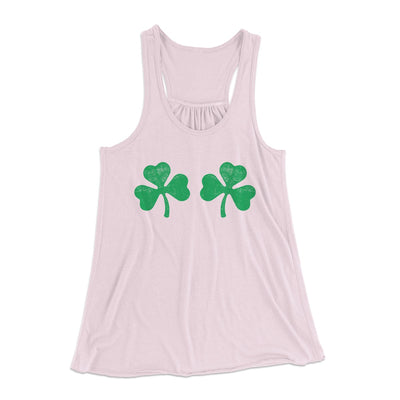 Shamrock Bra Women's Flowey Tank Top Soft Pink | Funny Shirt from Famous In Real Life