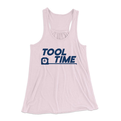Tool Time Women's Flowey Tank Top Soft Pink | Funny Shirt from Famous In Real Life