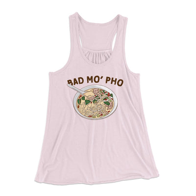 Bad Mo Pho Funny Women's Flowey Tank Top Soft Pink | Funny Shirt from Famous In Real Life