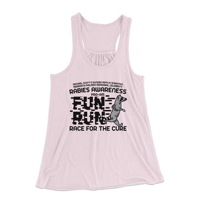 Rabies Awareness Fun Run Women's Flowey Tank Top Soft Pink | Funny Shirt from Famous In Real Life