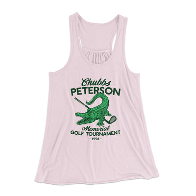 Chubbs Peterson Memorial Golf Tournament Women's Flowey Tank Top Soft Pink | Funny Shirt from Famous In Real Life