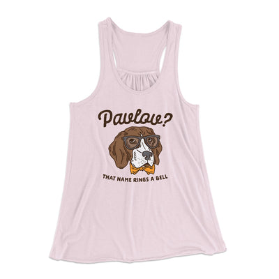 Pavlov's Dog Women's Flowey Tank Top Soft Pink | Funny Shirt from Famous In Real Life