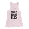 Crows Before Hoes Women's Flowey Tank Top Soft Pink | Funny Shirt from Famous In Real Life