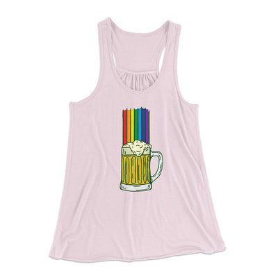 Beer Rainbow Women's Flowey Tank Top Soft Pink | Funny Shirt from Famous In Real Life