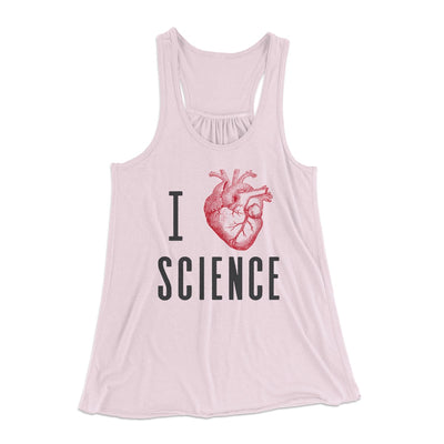I Heart Science Women's Flowey Tank Top Soft Pink | Funny Shirt from Famous In Real Life