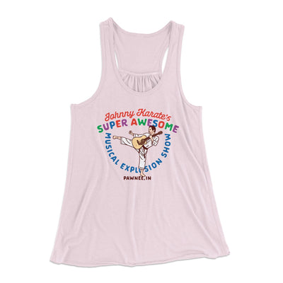 Johnny Karate Women's Flowey Tank Top Soft Pink | Funny Shirt from Famous In Real Life