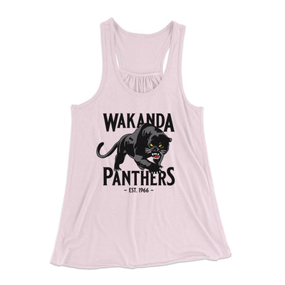 Wakanda Panthers Women's Flowey Tank Top Soft Pink | Funny Shirt from Famous In Real Life