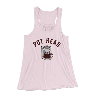 Pot Head Women's Flowey Tank Top Soft Pink | Funny Shirt from Famous In Real Life