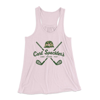 Carl Spackler's Groundskeeping Women's Flowey Tank Top Soft Pink | Funny Shirt from Famous In Real Life