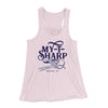 My-T-Sharp Barber Shop Women's Flowey Tank Top Soft Pink | Funny Shirt from Famous In Real Life