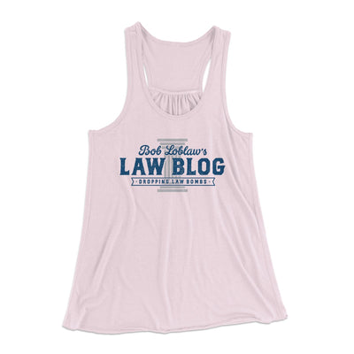 Bob Loblaw's Law Blog Women's Flowey Tank Top Soft Pink | Funny Shirt from Famous In Real Life