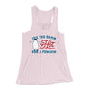 It's Too Damn Hot for a Penguin Women's Flowey Tank Top Soft Pink | Funny Shirt from Famous In Real Life