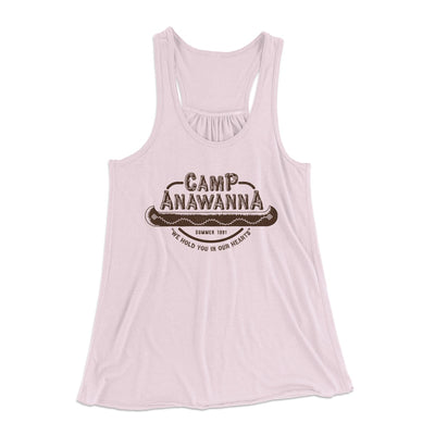 Camp Anawanna Women's Flowey Tank Top Soft Pink | Funny Shirt from Famous In Real Life