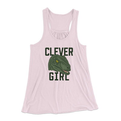 Clever Girl Women's Flowey Tank Top Soft Pink | Funny Shirt from Famous In Real Life