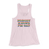 Nobody Knows I'm Gay Women's Flowey Tank Top Soft Pink | Funny Shirt from Famous In Real Life