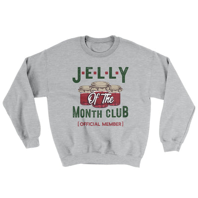 Jelly of the Month Club Men/Unisex Ugly Sweater Sport Grey | Funny Shirt from Famous In Real Life