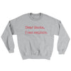 Dear Santa, I Can Explain Ugly Sweater Sport Grey | Funny Shirt from Famous In Real Life