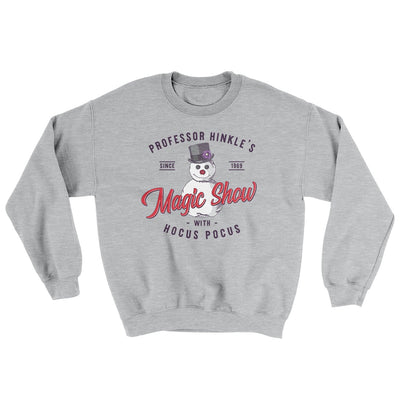 Professor Hinkle's Magic Show Ugly Sweater Sport Grey | Funny Shirt from Famous In Real Life