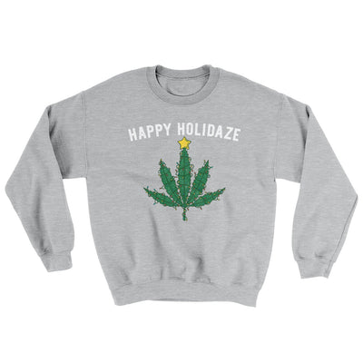 Happy Holidaze Ugly Sweater Sport Grey | Funny Shirt from Famous In Real Life