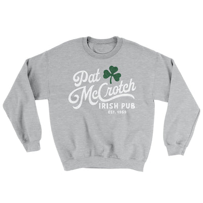 Pat McCrotch Irish Pub Ugly Sweater Sport Grey | Funny Shirt from Famous In Real Life