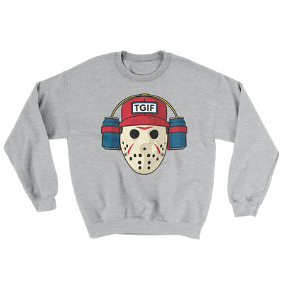 TGIF Jason Ugly Sweater Sport Grey | Funny Shirt from Famous In Real Life