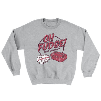 Oh Fudge! Soap Company Men/Unisex Ugly Sweater Sport Grey | Funny Shirt from Famous In Real Life