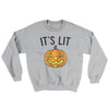 It's Lit Jack-O-Lantern Ugly Sweater Sport Grey | Funny Shirt from Famous In Real Life