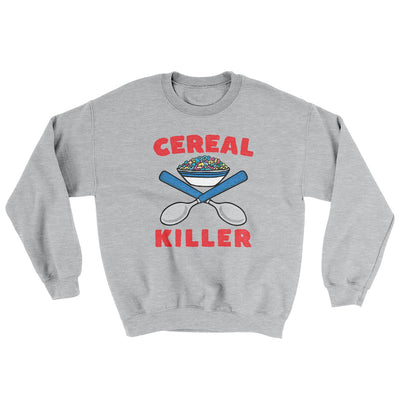 Cereal Killer Ugly Sweater Sport Grey | Funny Shirt from Famous In Real Life