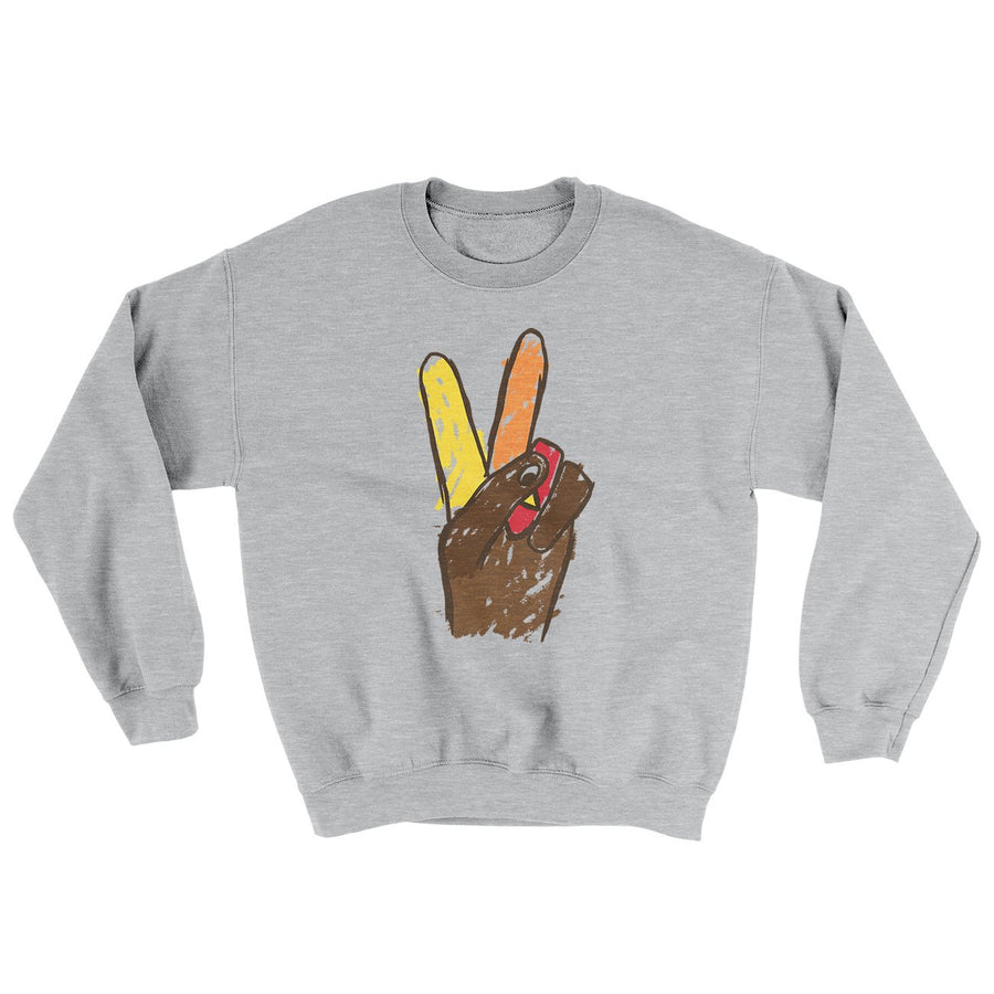 Peace Sign Hand Turkey Ugly Sweater | Funny Shirt from Famous In Real Life