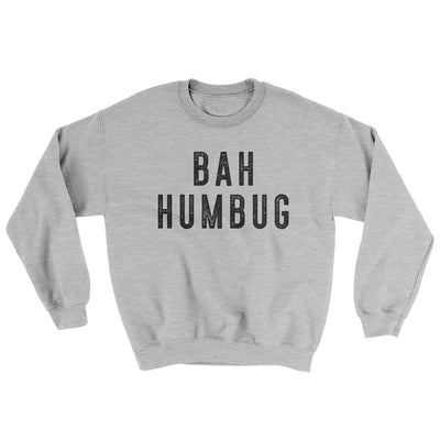 Bah Humbug Ugly Sweater Sport Grey | Funny Shirt from Famous In Real Life