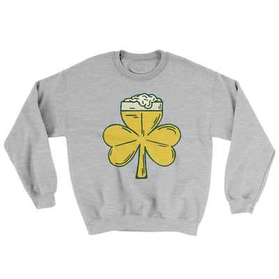 Shamrock Beer Ugly Sweater Sport Grey | Funny Shirt from Famous In Real Life