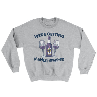 Getting Manischwasted Ugly Sweater Sport Grey | Funny Shirt from Famous In Real Life