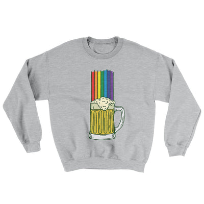 Beer Rainbow Ugly Sweater Sport Grey | Funny Shirt from Famous In Real Life
