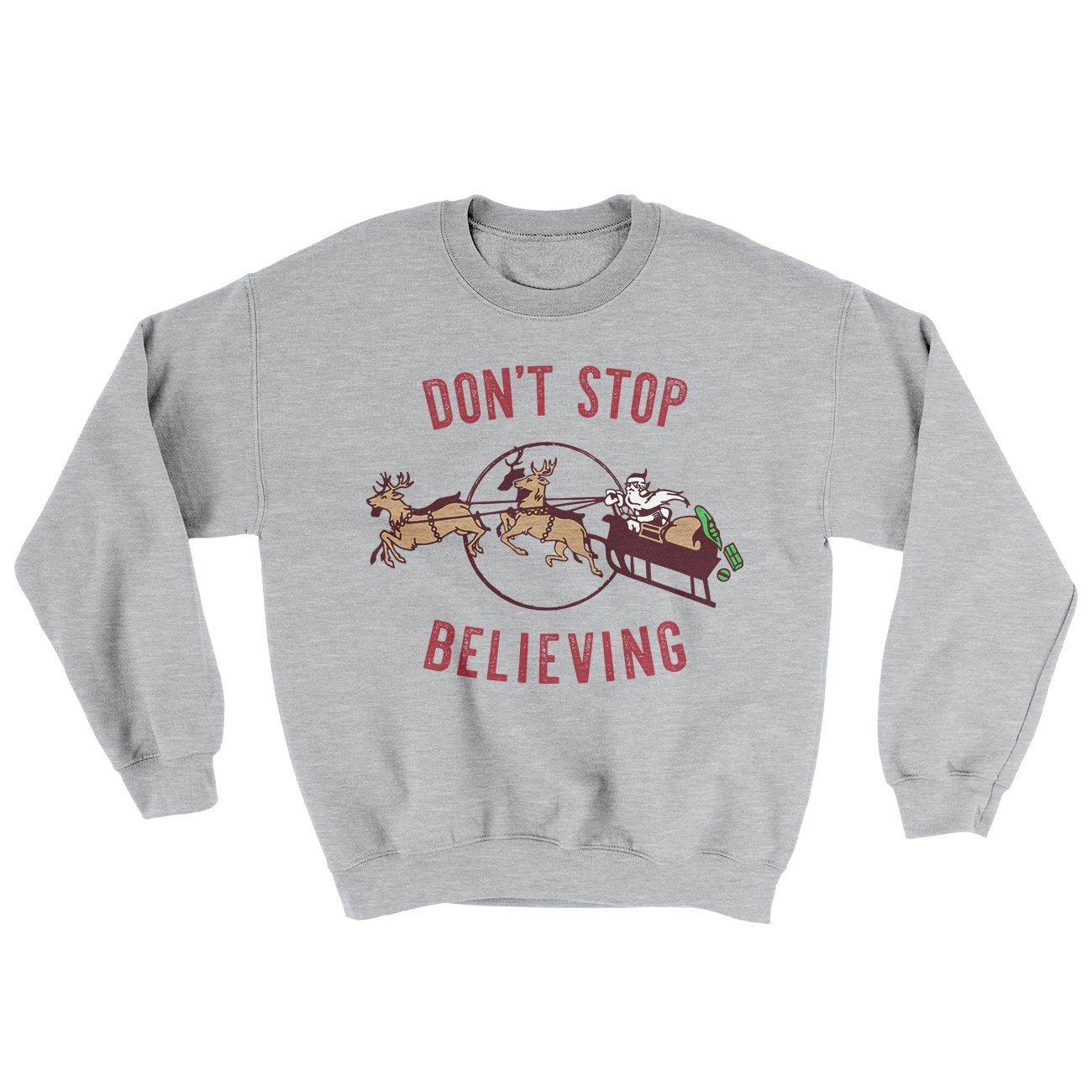 Don't Stop Believing Men/Unisex Ugly Sweater | Funny Shirt from Famous In Real Life