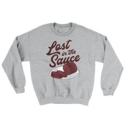 Lost In The Sauce Ugly Sweater Sport Grey | Funny Shirt from Famous In Real Life