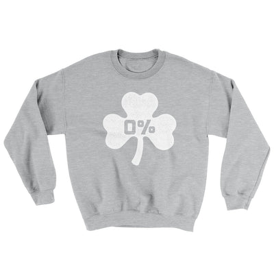 0% Irish Ugly Sweater Sport Grey | Funny Shirt from Famous In Real Life