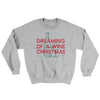 Dreaming Of A Wine Christmas Ugly Sweater Sport Grey | Funny Shirt from Famous In Real Life
