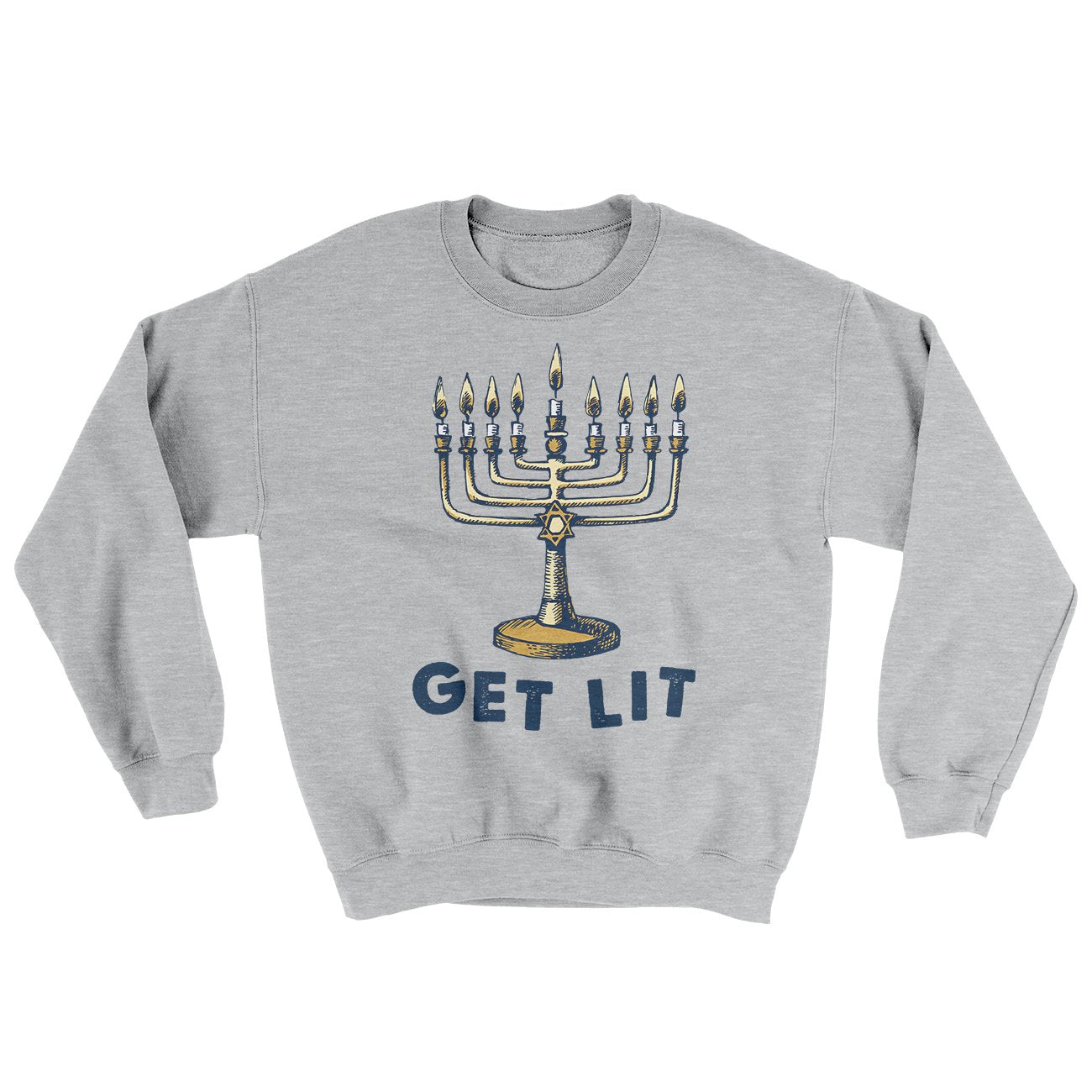 Get Lit for Hanukkah Ugly Sweater | Funny Shirt from Famous In Real Life