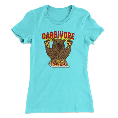 Carbivore Funny Women's T-Shirt Tahiti Blue | Funny Shirt from Famous In Real Life
