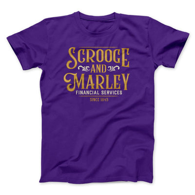 Scrooge & Marley Financial Services Funny Movie Men/Unisex T-Shirt Team Purple | Funny Shirt from Famous In Real Life