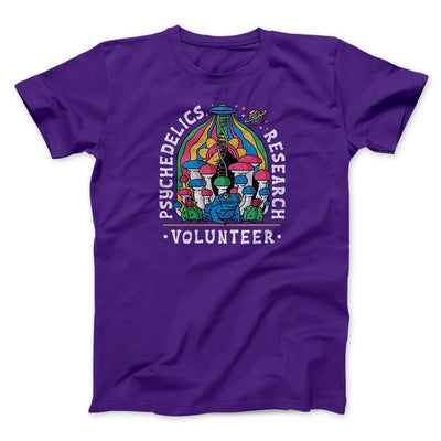 Psychedelics Research Volunteer Men/Unisex T-Shirt Team Purple | Funny Shirt from Famous In Real Life