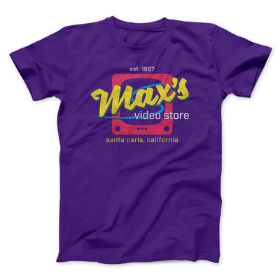 Max's Video Store Funny Movie Men/Unisex T-Shirt Team Purple | Funny Shirt from Famous In Real Life