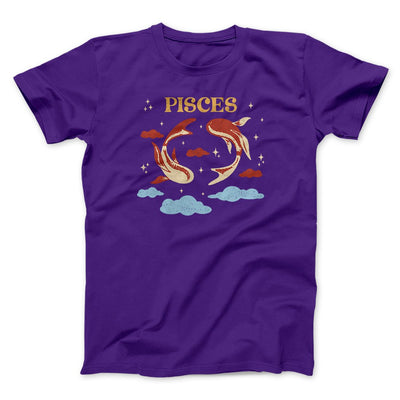 Pisces Men/Unisex T-Shirt Team Purple | Funny Shirt from Famous In Real Life