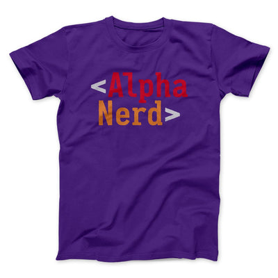 Alpha Nerd Men/Unisex T-Shirt Team Purple | Funny Shirt from Famous In Real Life