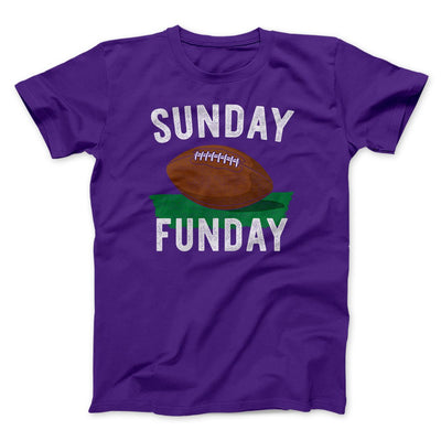 Football Sunday Funday Men/Unisex T-Shirt Team Purple | Funny Shirt from Famous In Real Life
